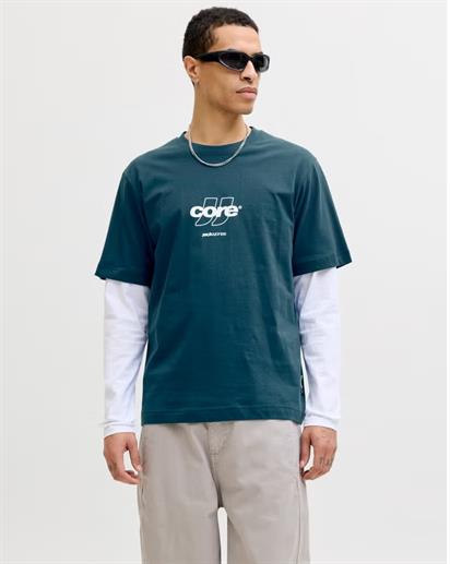 Jack&Jones Core Jcoclub Front Prınt Tee Ss Crew  Neck Erkek T-Shirt 12289868