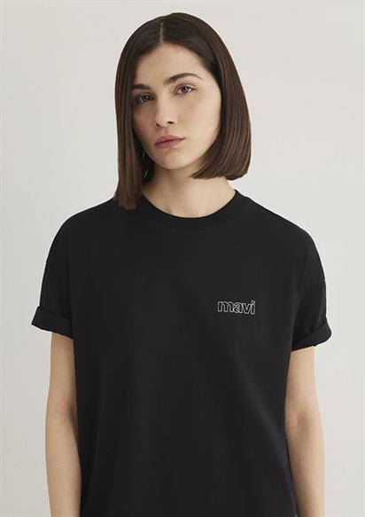 Mavi Kısa Kollu  Siyah Kadın T-Shirt 1611309-900
