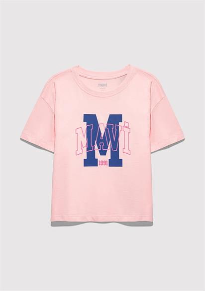 Mavi Logo Baskılı Çocuk T-shirt-7610390-71007