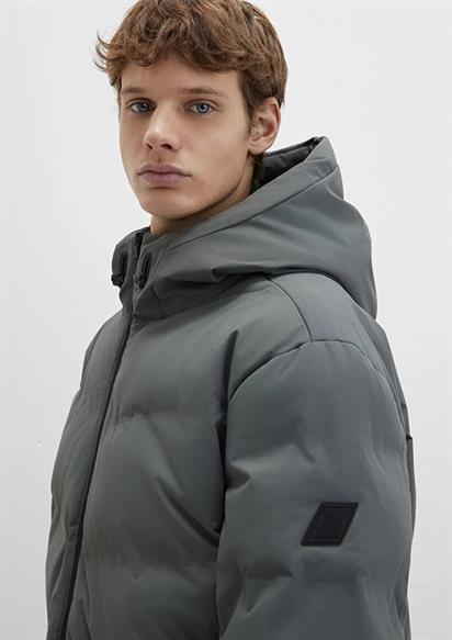 Mavi Kapüşonlu  Yosun Yeşili Erkek Mont 0110651-71598