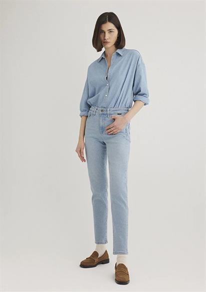 Mavi Cındy Lt Blue Gold Shape Kadın Pantolon-100277-84410