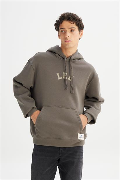 Lee Erkek Mid Logo Hoodie Erkek Sweatshirt L2520157801