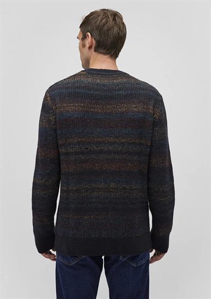 Mavi Çizgili Erkek Kazak