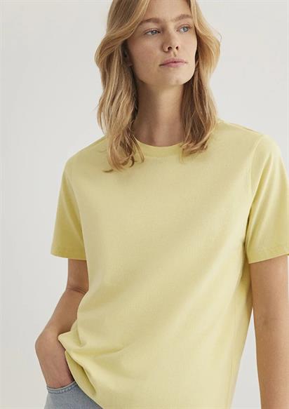 Mavi Yuvarlak Yaka  Limon Sarı Kadın T-Shirt 1600955-71303