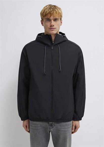 Mavi Kapüşonlu Loose Fit Erkek Ceket-0110818-900