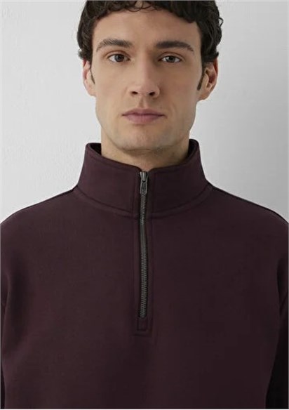Mavi Yarım Fermuarlı Sweatshırt Karamel Erkek Sweatshirt 0S20027-70223