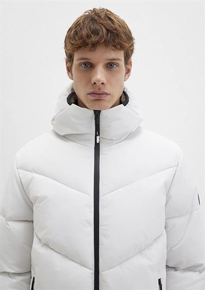 Mavi Kapüşonlu  Bulut Gri Erkek Mont 0110360-83746