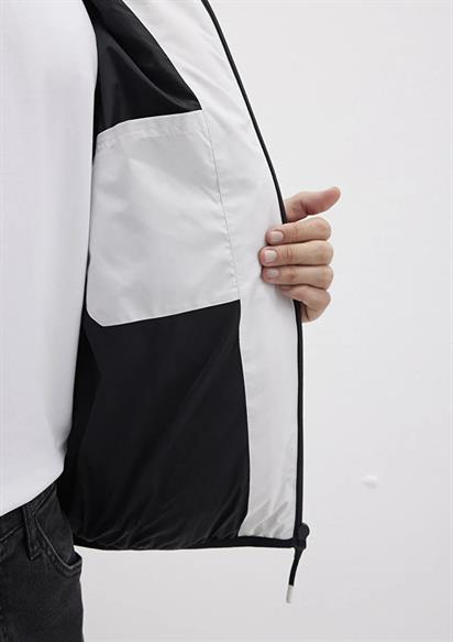 Mavi Kapüşonlu  Bulut Gri Erkek Mont 0110360-83746