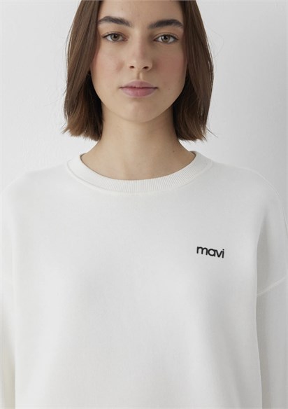 Mavi Yuvarlak Yaka Kadın Sweatshirt 1S10490-80194