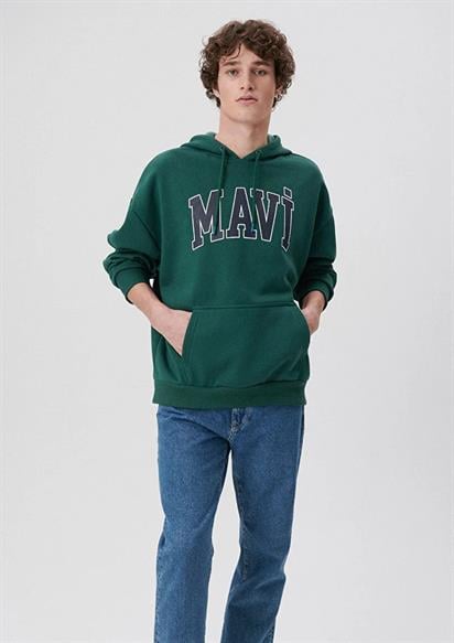 Mavi Logo Baskılı Erkek Sweatshirt