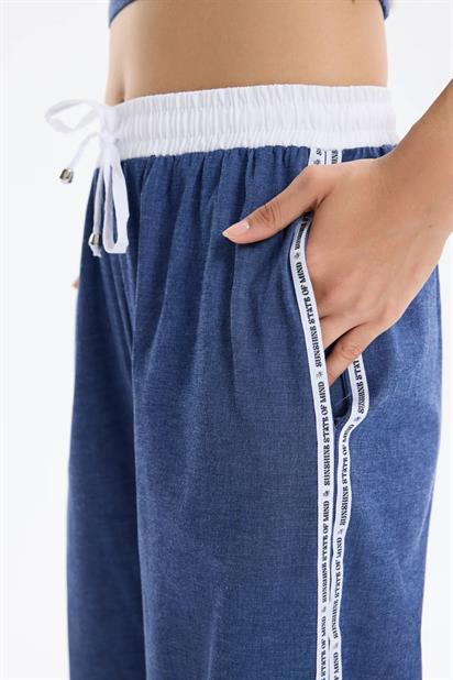 Quzu Şerit Detaylı Macthli Pantolon 25YPNT00574