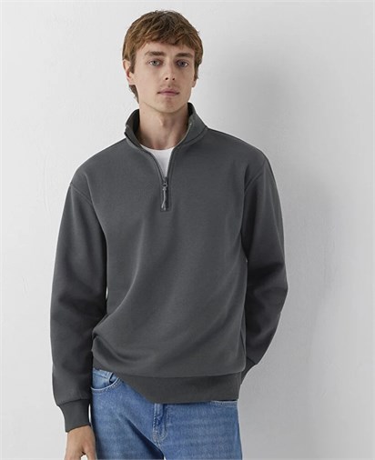 Mavi Yarım Fermuarlı   Erkek Sweatshirt 0S10278-91268