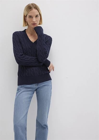 Mavi V Yaka Seaborne Kadın Kazak 1710720-89101