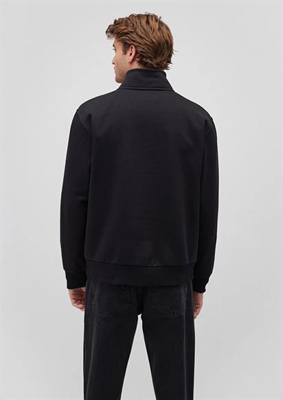 Mavi Yarım Fermuarlı Unisex Sewatshirt
