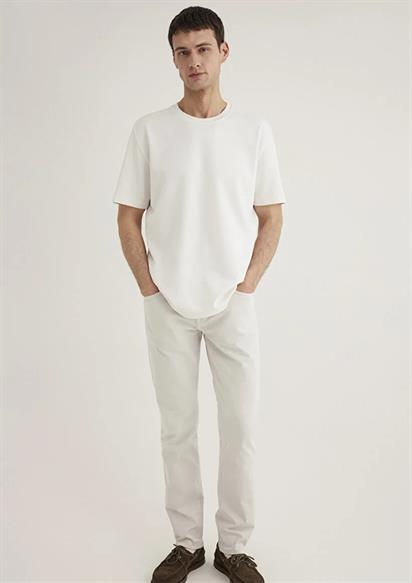 Mavi Kısa Kol  Kırık Beyaz Erkek T-Shirt 0612731-70057