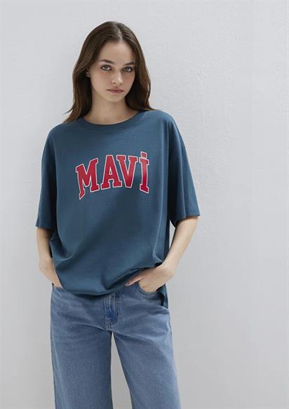 Mavi Mavi Baskılı Kadın T-Shirt 1600843-70771