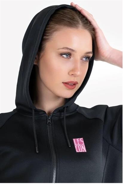 Lescon 23N-2128  Kadın Fermuarlı Kapşonlu Sweatshirt 23NTBS002128