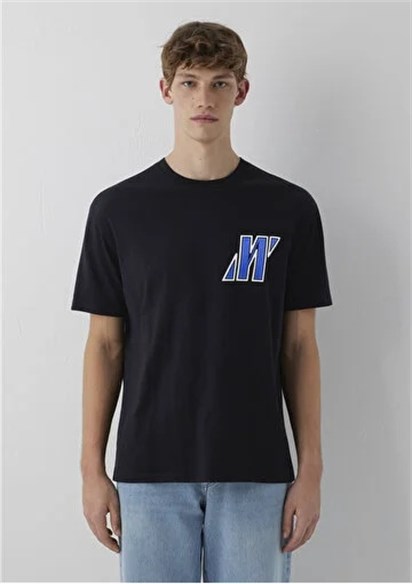 Mavi Pro Baskılı Erkek T-shirt-0620058-900