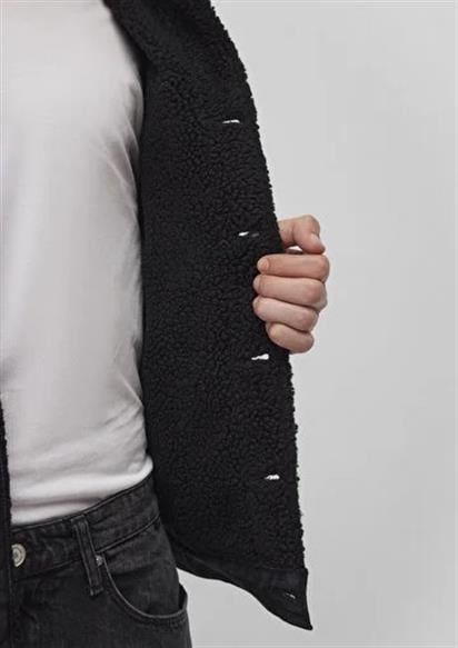 Mavi Zander Classic Denim Antrasit Suni Kürklü Jean Ceket