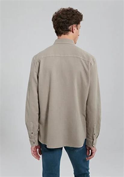 Mavi Uzun Kol Kum Erkek Gömlek