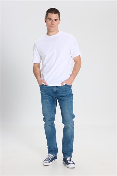 Wrangler Regular Straight Fit Denim Erkek Pantolon-W15Q84351