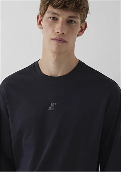 Mavi Pro Baskılı Uzun Kol T-shirt-0620265-900