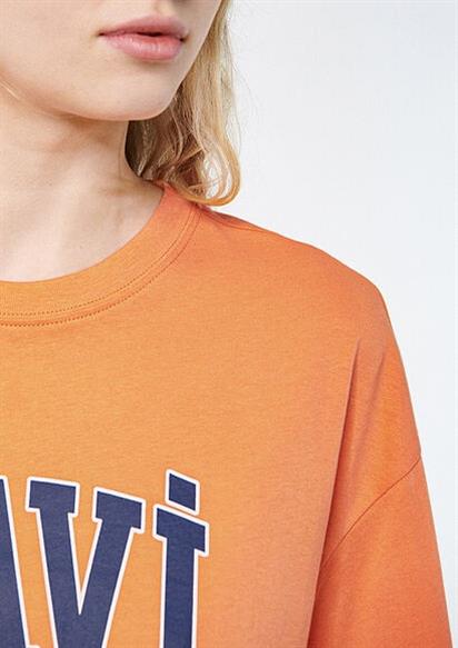 Mavi Baskılı Kadın Tişört