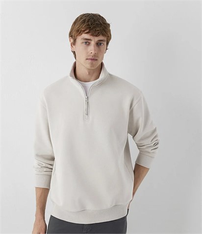 Mavi Yarım Fermuarlı  Erkek Sweatshirt 0S10278-70144