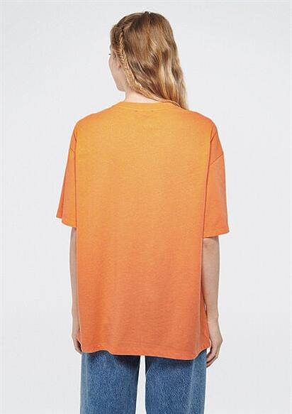 Mavi Baskılı Kadın Tişört