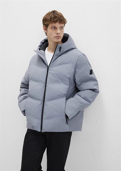 Mavi Kapüşonlu  Gece Gri Erkek Mont 0110651-85550