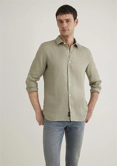 Mavi Uzun Kol Göl Yeşili Erkek Gömlek 0211466-71481