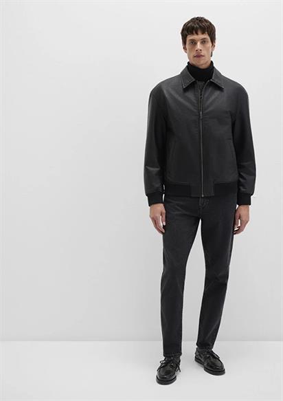 Mavi Deri  Jet Siyah Erkek Mont 0110636-71379