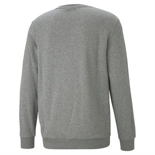 Puma Ess Big Logo Crew Erkek Sweatshirt Gray Heather - 58668003