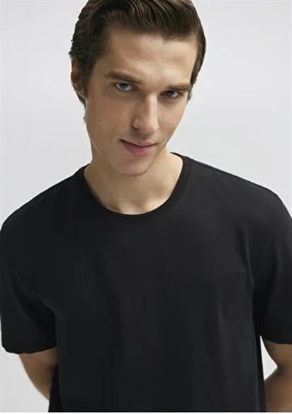 Mavi Basic Bisiklet Yaka T-Shirt Siyah 0610252-900