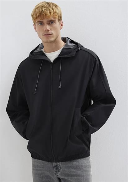 Mavi Kapüşonlu Loose Fit Erkek Ceket-0110818-900