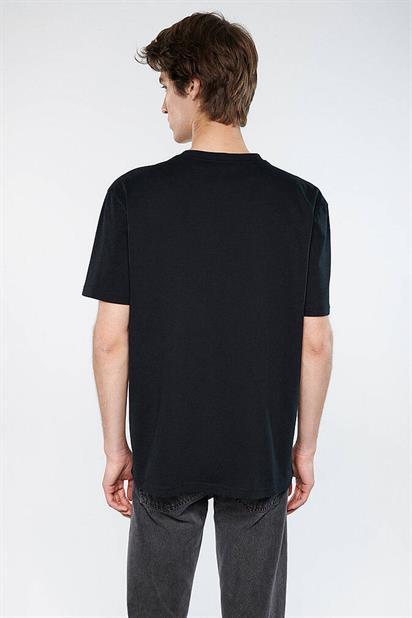 Mavi Batman Reflektör Baskılı  Siyah Erkek T-Shirt 066878-900