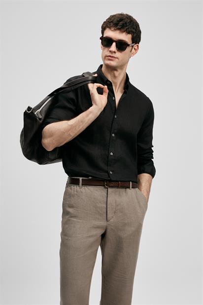 Lufian Pitaya Erkek Keten Gömlek Comfort Fit-111010654