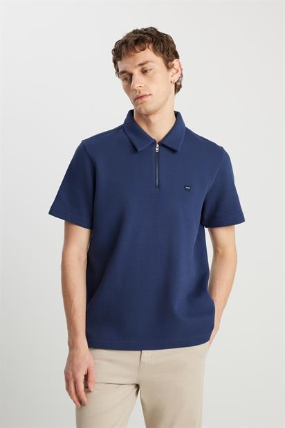 Wrangler Relaxed Fit Half Zip Polo Erkek T-shirt
