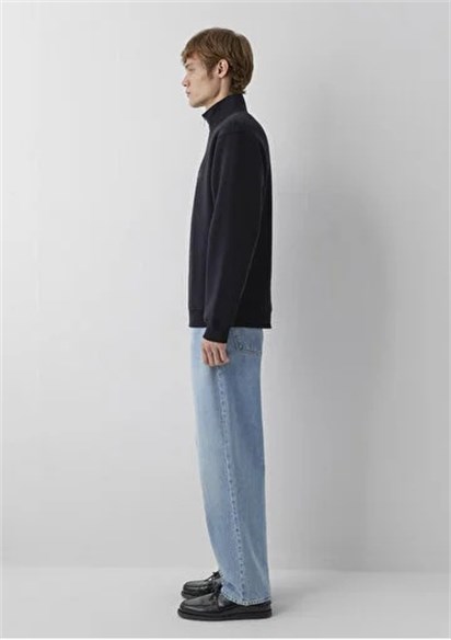 Mavi Yarım Fermuarlı Logo Erkek Sweatshirt 0S20112-900