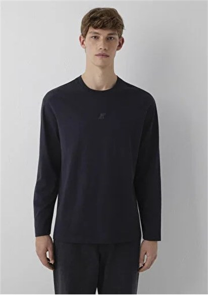 Mavi Pro Baskılı Uzun Kol T-shirt-0620265-900