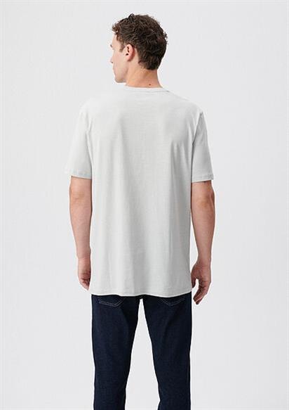 Mavi Basıc Bisiklet Yaka  Açık Gri Erkek T-Shirt 0610251-70075