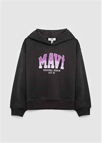 Mavi Logo Baskılı Çocuk Sweatshirt-7S10179-70087