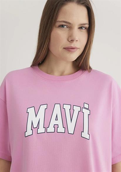 Mavi Baskılı  Gül Pembe Kadın T-Shirt 1600843-71032