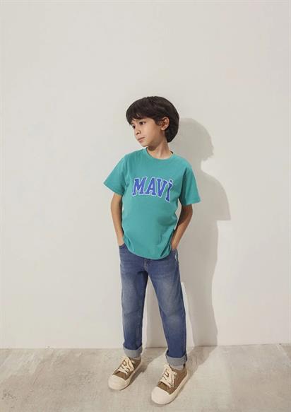 Mavi Logo Baskılı  Porcelain Green Çocuk T-Shirt 6610030-71711