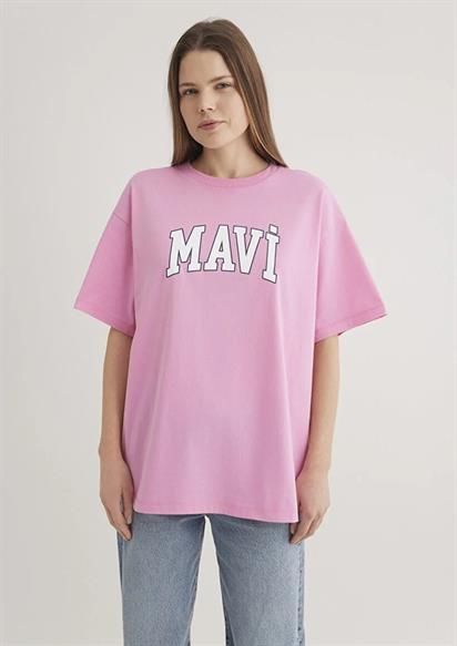 Mavi Baskılı  Gül Pembe Kadın T-Shirt 1600843-71032