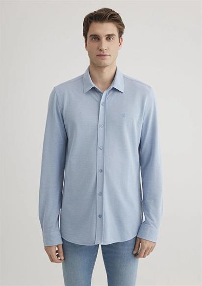 Mavi Uzun Kol  Gölge Mavi Erkek Gömlek 0210294-70730