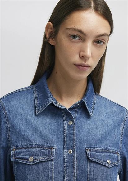 Mavi Merıda Dark Blue Denim  Kadın Jean Gömlek 1210662-86490