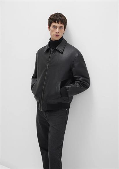 Mavi Deri  Jet Siyah Erkek Mont 0110636-71379