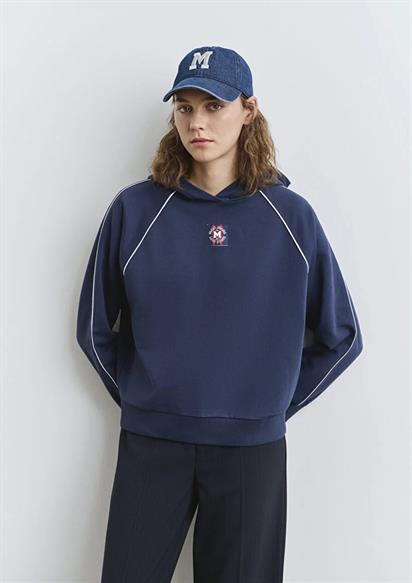 Mavi Kapişonlu  Denizci Mavi Kadın Sweatshirt 1S10362-87518