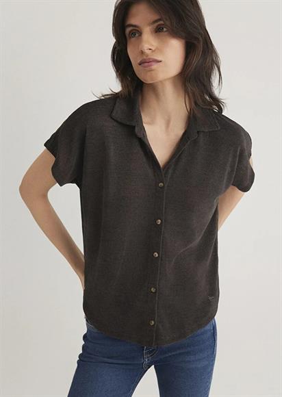 Mavi Kısa Kollu Polo Yaka  Kömür Kadın T-Shirt 1612142-70087